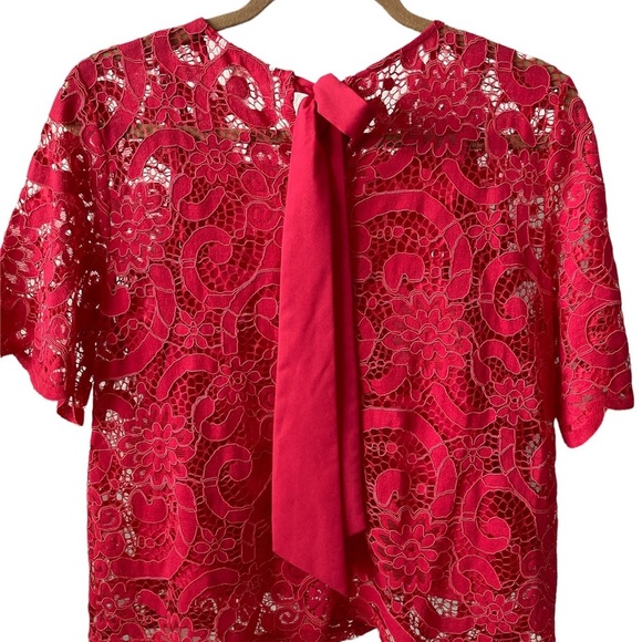 Nanette Lepore Pink Short Sleeves Top Medium - Picture 8 of 9